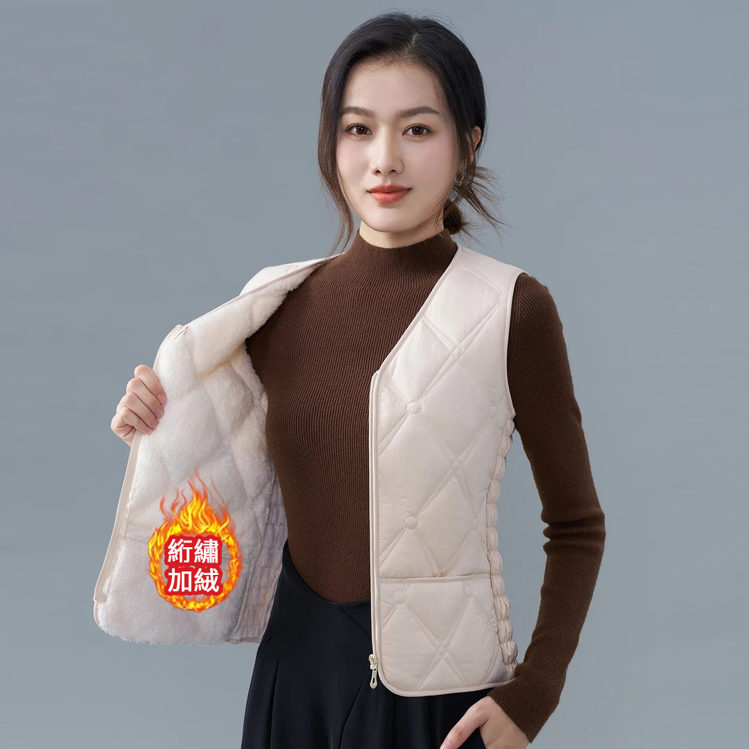 新款加絨棉馬甲